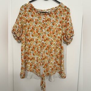 Boutique Floral Tie Women’s Top